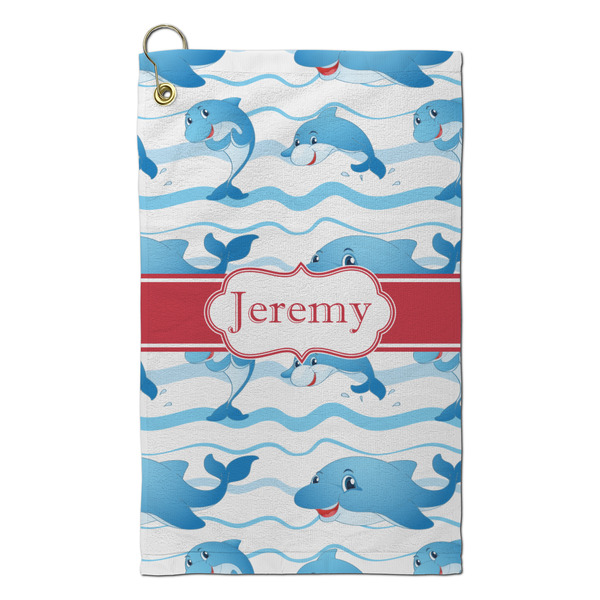 Custom Dolphins Microfiber Golf Towel - Small (Personalized)