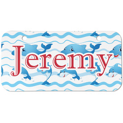 Dolphins Mini/Bicycle License Plate (2 Holes) (Personalized)