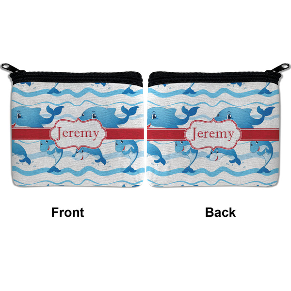 Dolphins Neoprene Coin Purse - Front & Back (APPROVAL)