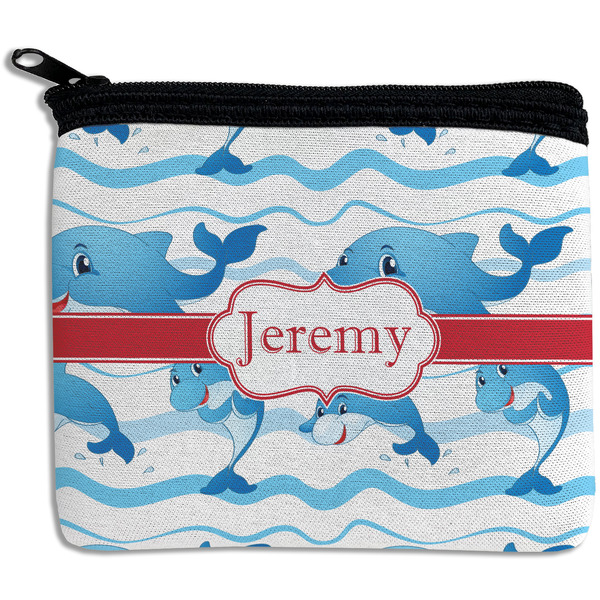 Custom Dolphins Rectangular Coin Purse (Personalized)