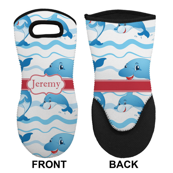 Dolphins Neoprene Oven Mitt (Front & Back)