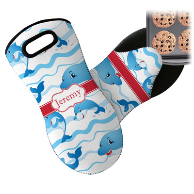 Dolphins Neoprene Oven Mitt w/ Name or Text