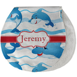 Dolphins Burp Pad - Velour w/ Name or Text