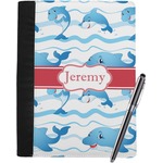 Dolphins Notebook Padfolio - Large w/ Name or Text