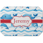 Dolphins Dining Table Mat - Octagon (Single-Sided) w/ Name or Text