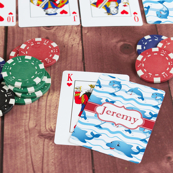 Dolphins On Table with Poker Chips
