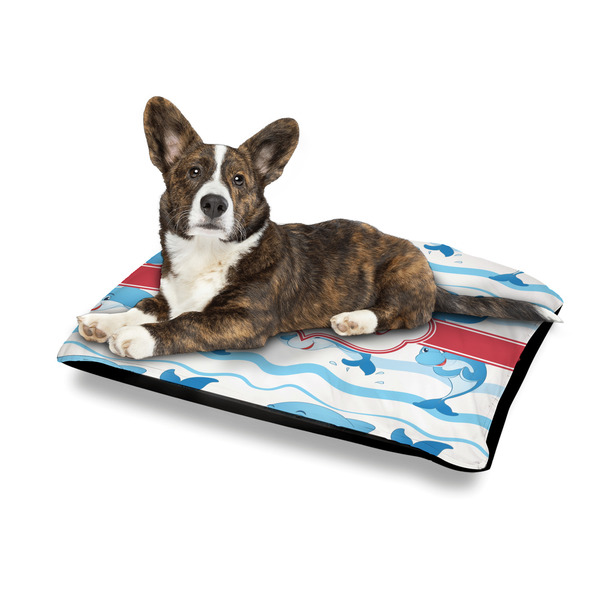 Dolphins Outdoor Dog Beds - Medium - IN CONTEXT