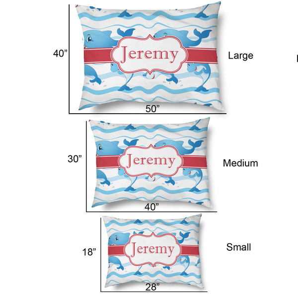 Dolphins Outdoor Dog Beds - SIZE CHART