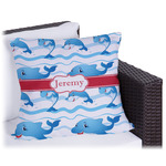 Dolphins Outdoor Pillow - 18" (Personalized)