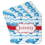 Dolphins Paper Coasters w/ Name or Text