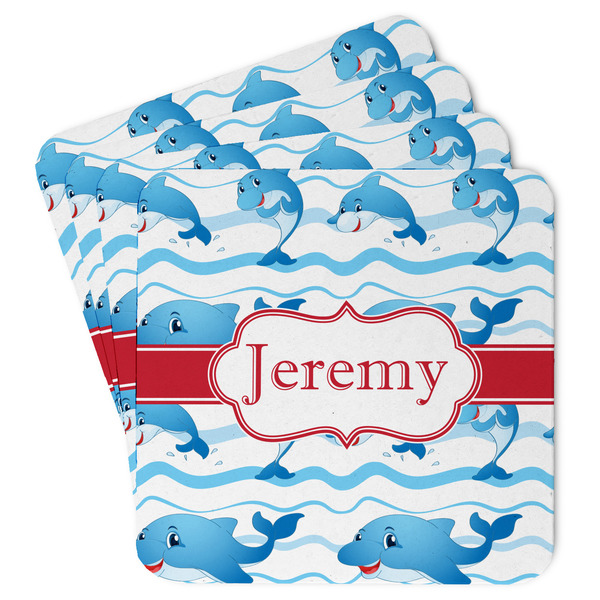 Custom Dolphins Paper Coasters (Personalized)