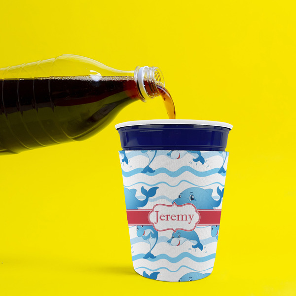 Dolphins Party Cup Sleeves - without bottom - Lifestyle