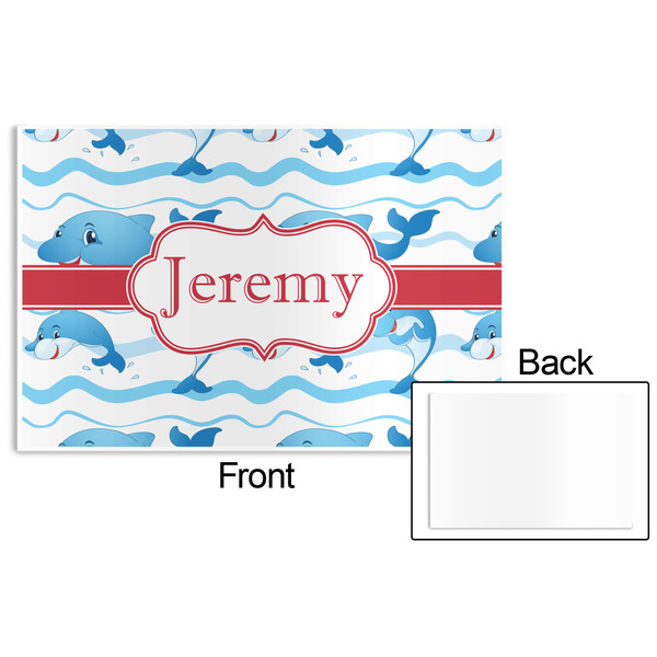 Dolphins Disposable Paper Placemat - Front & Back