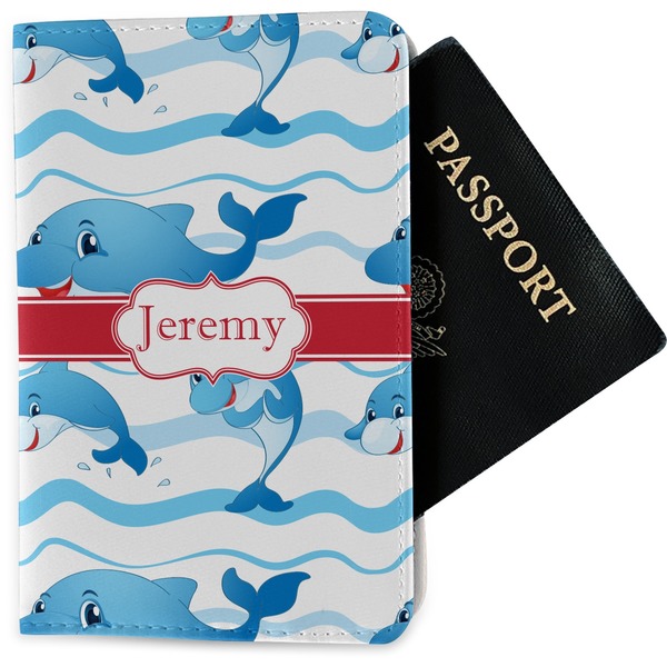 Custom Dolphins Passport Holder - Fabric (Personalized)