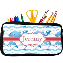 Dolphins Neoprene Pencil Case (Personalized)