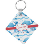 Dolphins Diamond Plastic Keychain w/ Name or Text