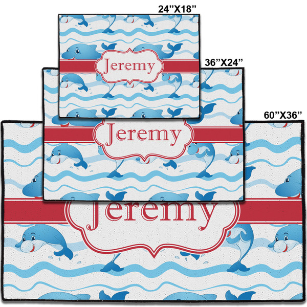 Dolphins Personalized Door Mat - Group Parent IMF