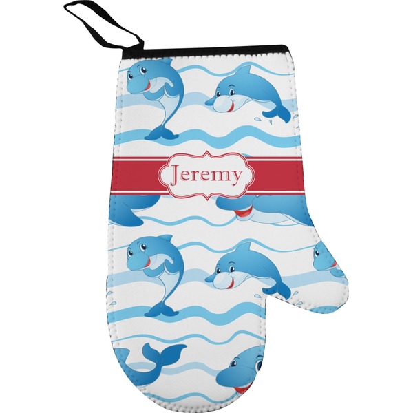 Custom Dolphins Right Oven Mitt (Personalized)