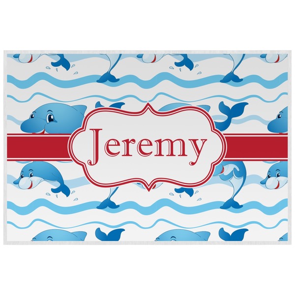 Custom Dolphins Laminated Placemat w/ Name or Text