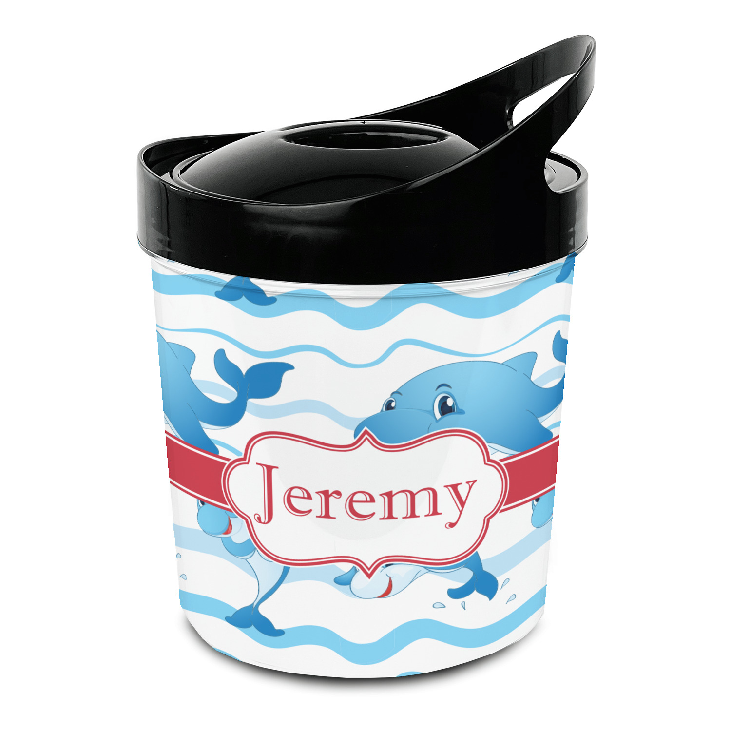 Dolphins Plastic Ice Bucket (Personalized) YouCustomizeIt