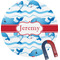 Dolphins Round Fridge Magnet (Personalized)