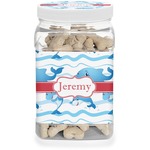 Dolphins Dog Treat Jar (Personalized)