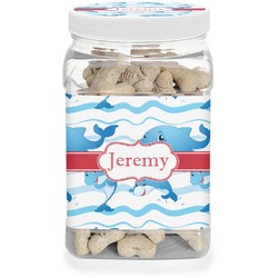 Dolphins Dog Treat Jar (Personalized)