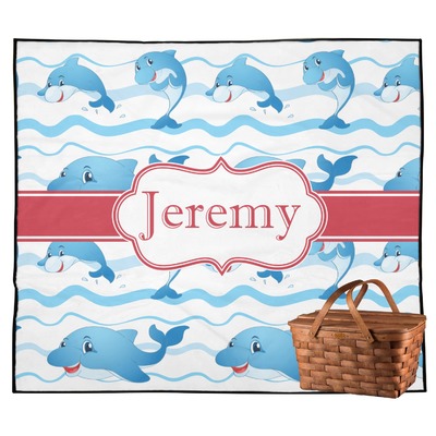 Dolphins Outdoor Picnic Blanket (Personalized)