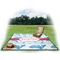 Dolphins Picnic Blanket - with Basket Hat and Book - in Use