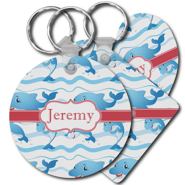 Custom Dolphins Plastic Keychain (Personalized)