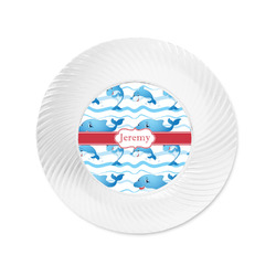 Dolphins Plastic Party Appetizer & Dessert Plates - 6" (Personalized)