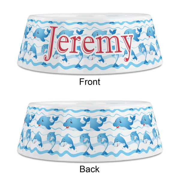 Dolphins Plastic Pet Bowls - Medium - APPROVAL