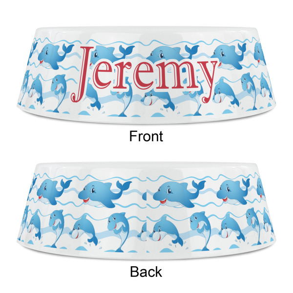 Dolphins Plastic Pet Bowls - Small - APPROVAL