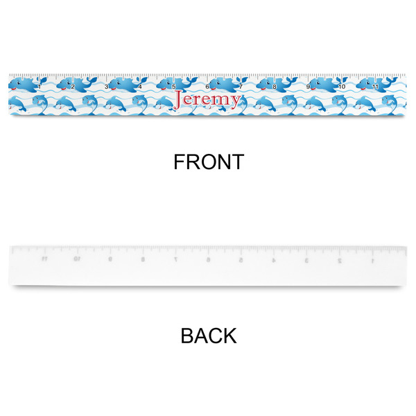 Dolphins Plastic Ruler - 12" - APPROVAL