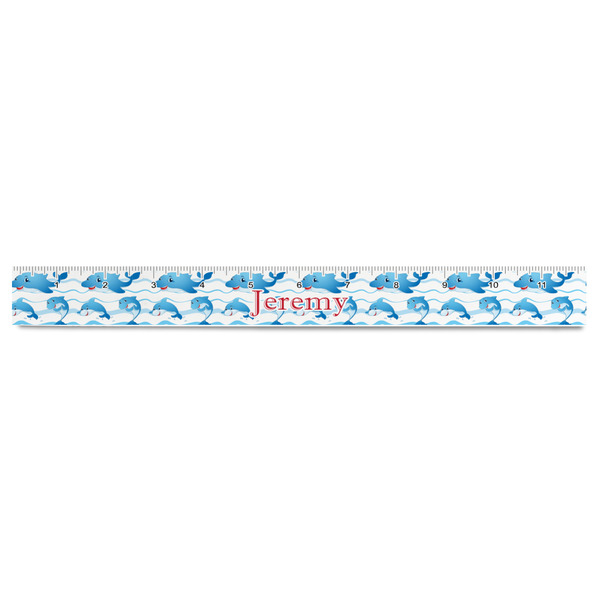 Dolphins Plastic Ruler - 12" - FRONT