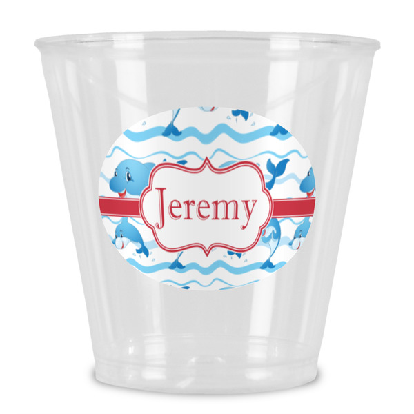 Custom Dolphins Plastic Shot Glass (Personalized)