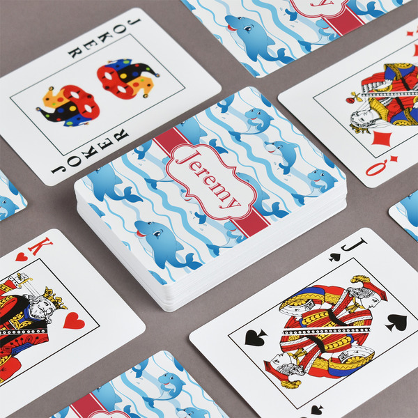 Dolphins Playing Cards - Front & Back View