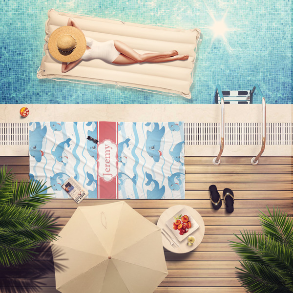 Dolphins Pool Towel Lifestyle