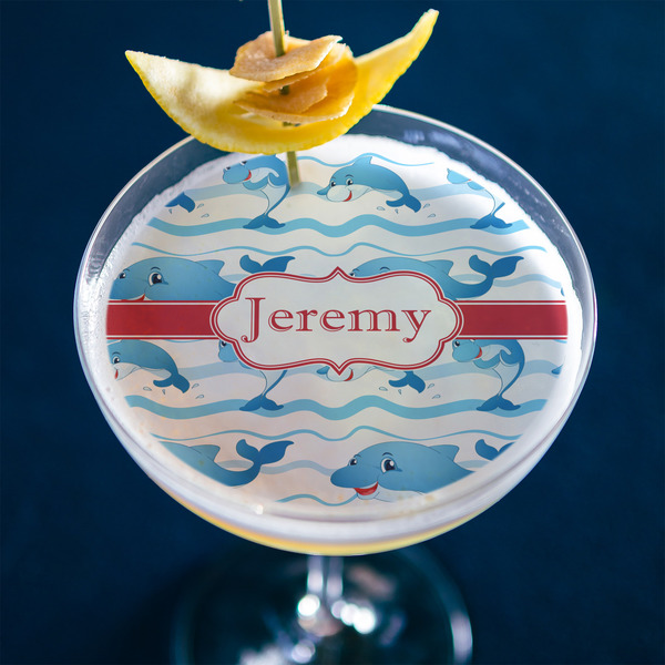 Dolphins Printed Drink Topper - XLarge - In Context