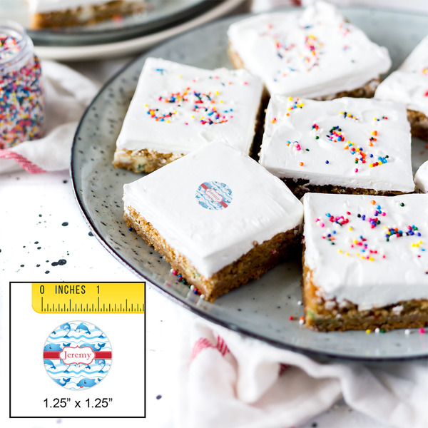 Dolphins Printed Icing Circle - XSmall - In Context