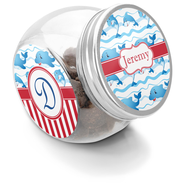 Custom Dolphins Puppy Treat Jar (Personalized)
