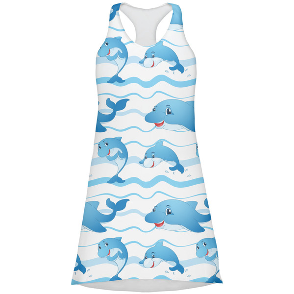 Custom Dolphins Racerback Dress - Medium