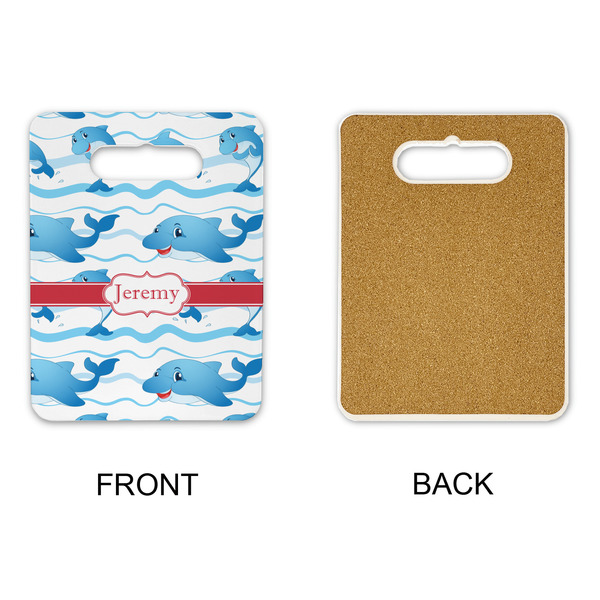 Dolphins Rectangle Trivet with Handle - APPROVAL