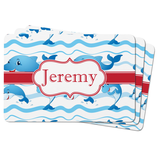 Dolphins Rectangular Fridge Magnet - THREE