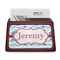 Dolphins Red Mahogany Business Card Holder - Straight