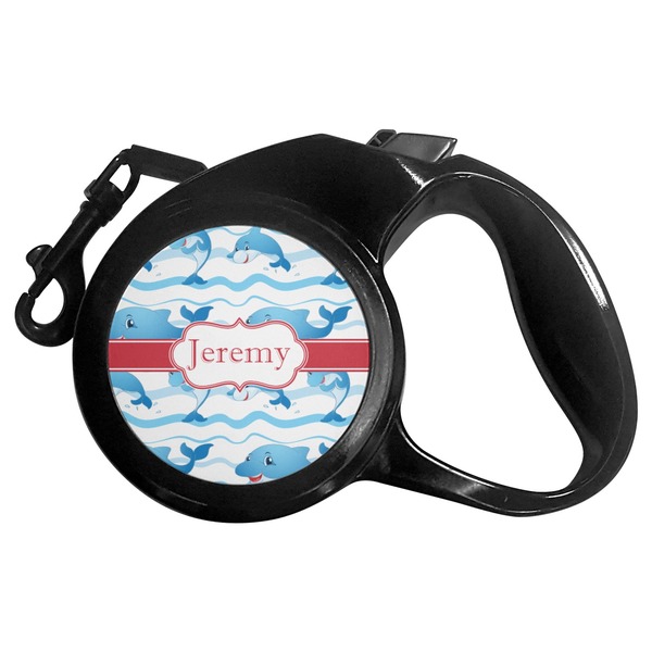 Custom Dolphins Retractable Dog Leash (Personalized)