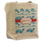 Dolphins Reusable Cotton Grocery Bag - Front View