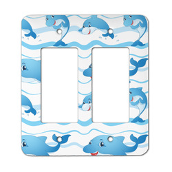 Dolphins Rocker Style Light Switch Cover - Two Switch