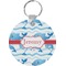 Dolphins Round Plastic Keychain (Personalized)