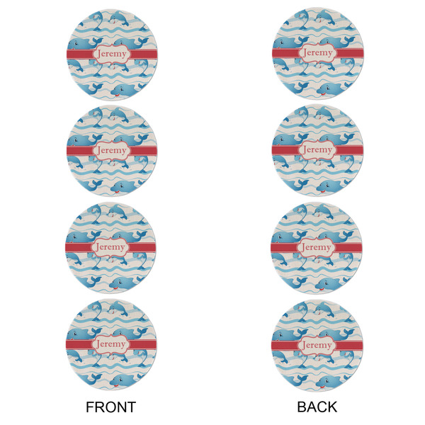 Dolphins Round Linen Placemats - APPROVAL Set of 4 (double sided)